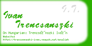 ivan trencsanszki business card